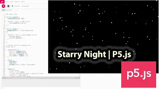 P5 js - Creating a 2D starfield using P5 js Starry Night Background