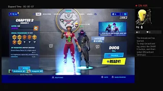 Playing fortnite with my friend
