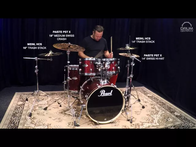 Bateria Pearl Export EXX Jazz Mahogany Jet Black 18