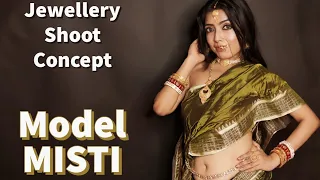 cute model misti jewellery shoot concept navel beauty saree lover bong saree fashion