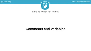 Python Tutorial Comments and variables