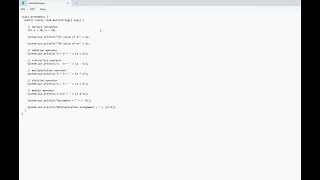 Arithmetic operations in java
