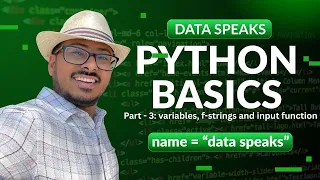 Python Basics for Data Science Part 3 Variables f-strings input function Beginner s Guide