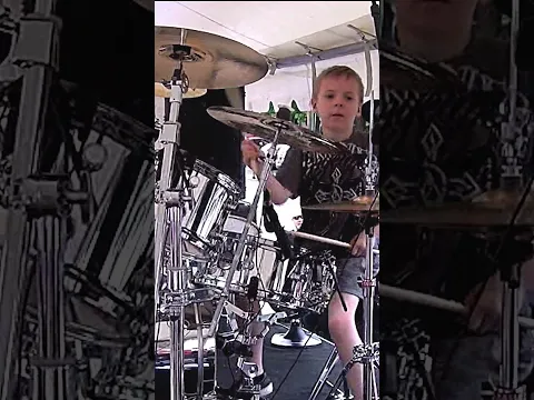 6-year-old nails Wipeout #drums #viral