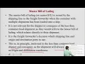 Shipping Documents Terms Used in Shipping Export Procedures