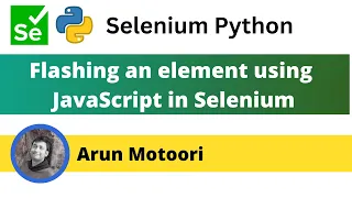 Flashing an element using JavaScript in Selenium Selenium Python