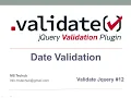 JQUERY DATE VALIDATION