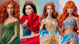 Disney Princess Doll Makeover ~ DIY Miniature Ideas for Barbie - Wig, Dress, Faceup, andMore! DIY
