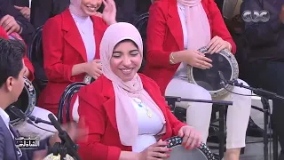 معكم منى الشاذلي   تحدي جامد جدا بين زوجة وزوجها على الطبلة   مش هتصدق اللي حصل دندنها