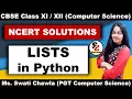 NCERT Solutions of Lists in Python Class 11 NCERT Solutions Computer Science
