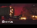 Dual tractor-trailer crash fire leaves 1 dead closes I-17 lanes