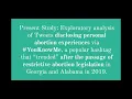 A Preliminary Content Analysis of Disclosure of Abortion Experiences on Twitter