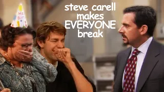 Steve Carell Making The Whole Cast Break The Office Bloopers Comedy Bites 