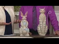 Jim Shore Heartwood Creek Choice of Oversized Cat or Bunny Statue on QVC