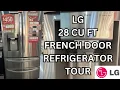 LG Refrigerator Tour Review 28 Cu Ft French Door Fridge - W Water Ice Dispenser Inside 4-Door