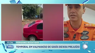 Temporal deixa prejuízos e moradores precisam ser resgatados em Valparaíso de Goiás