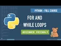 For and While Loops Python Full Course Part 5 beginner friendly Pooky Codes
