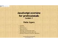 JavaScript lecture 1 Data Types russian language