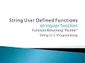 109 - Convert String to Uppercase User Defined Function String in C