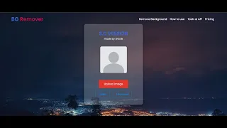 Image Background Remover using Html CSS JavaScript and remove bg