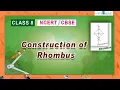 Practical Geometry - Construction Of Rhombus using 2 Diagonals