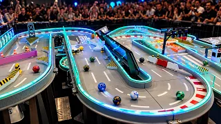 18 METERS MARBLE RACE ⚠️ 6 Color Teams — Elimination Mode!