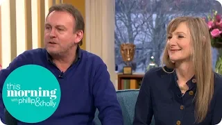 Philip Glenister Lesley Sharp on the Return of Living the Dream This Morning