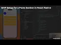 MVP Setup for a Post Section in React Native Profile Screen
