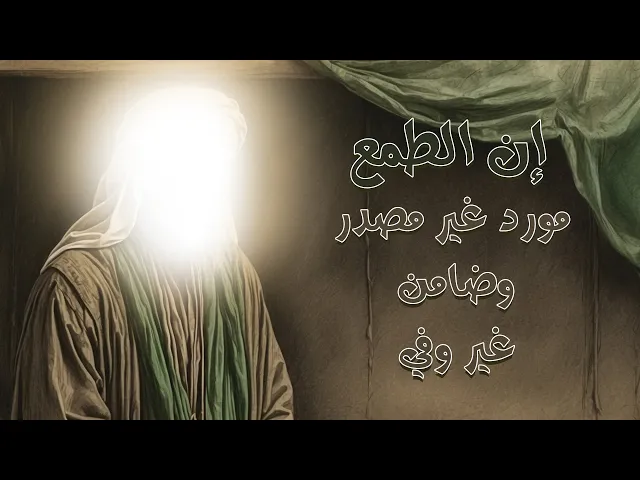 ⁣إن الطمع مورد غير مصدر، وضامن غير وفي