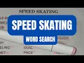 Word Search Puzzle Solving Speed Skating Theme