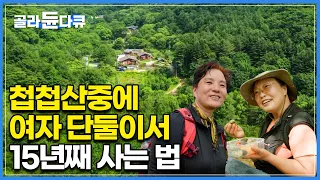 차도 못 들어가 바이크로만 오고 갈 수 있는 첩첩산중에 여자 둘이서 산다ㅣ"열대야가 뭔가요?" 한여름에도 새벽엔 추워서 불 때야만 잘 수 있다는 곰배령의 여름ㅣ한국기행ㅣ#골라듄다큐 썸네일