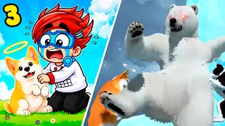 LOS PERRITOS de EL CIELO de las MASCOTAS ATACAN un OSO AGRESIVO en MY LITTLE PUPPY 😭🐶🦴 | Luky
