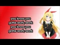 work - the saturdays - nightcore