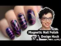 How to Apply Easiest Magnetic Nail Polish Designs Ever No Gel