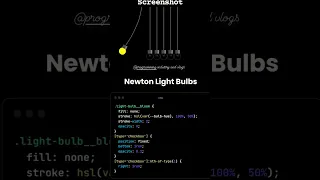 Newton physics light bulb