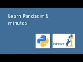 Python Pandas tutorial in 5 minutes Introduction for beginners