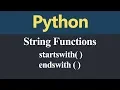 startswith and endswith String Functions in Python Hindi