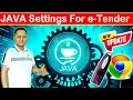 JAVA Setting For Digital Signature e-Tender JAVA Setting
