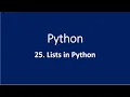 25 Lists in Python