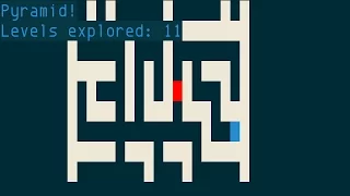 Pyramid maze game from Termloop examples