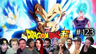 vegeta ssj blue evolution reaction mashup dragon ball super episode 123 