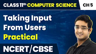 Taking Input From Users - Practical Class 11 Computer Science Chapter 5 CBSE 2024-25
