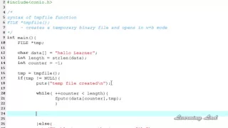 60 tmpfile Function in C Programming Language Tutorial