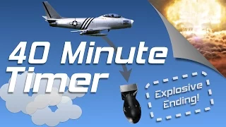 40 min exploding countdown timer with Jet Plane