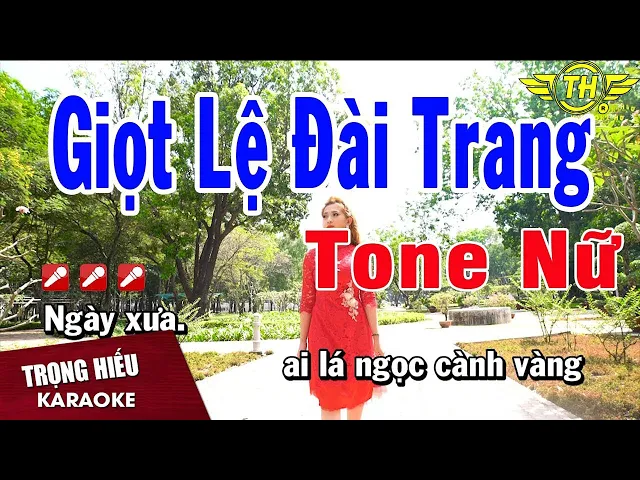 karaoke Giọt Lệ Đài Trang Tone Nữ Nhac Sống | Trọng Hiếu