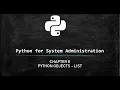 Python for System Administration - List object
