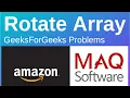 Rotate Array Java Interview Question GeeksForGeeks Amazon MAQ Software