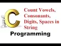 Program 113 C Program to count vowels consonants digits spaces in String Programming