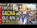 Top 10 PERFECT GACHA RPG Games IDLE on mobile That you NEED to PLAY