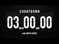 Download Lagu 3 Hour Countdown Timer 🕙 Flip Clock with Simple Beeps 🔊🖤